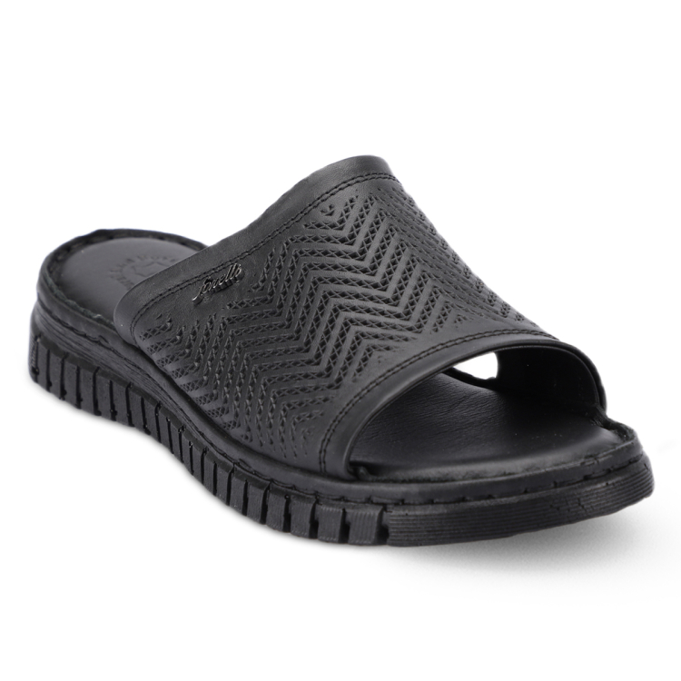 SOFIA-G Kadın Deri Terlik Siyah - Forelli