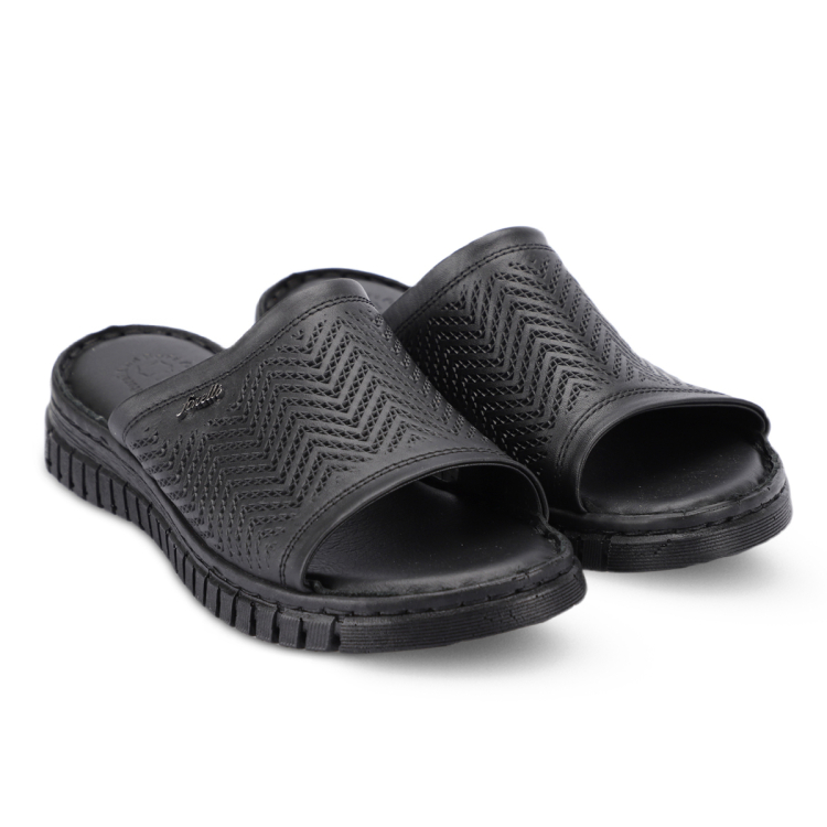 SOFIA-G Kadın Deri Terlik Siyah - Forelli (1)