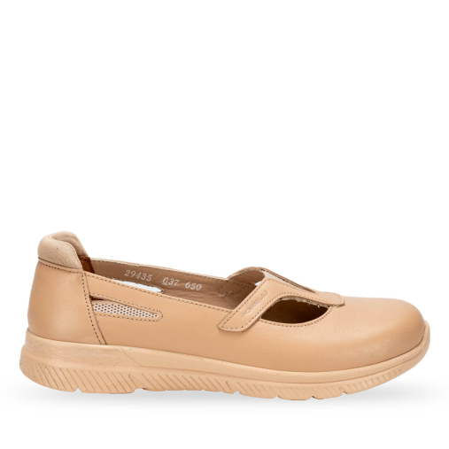 SOLE-G Kadın Deri Ayakkabı Açık Vizon 