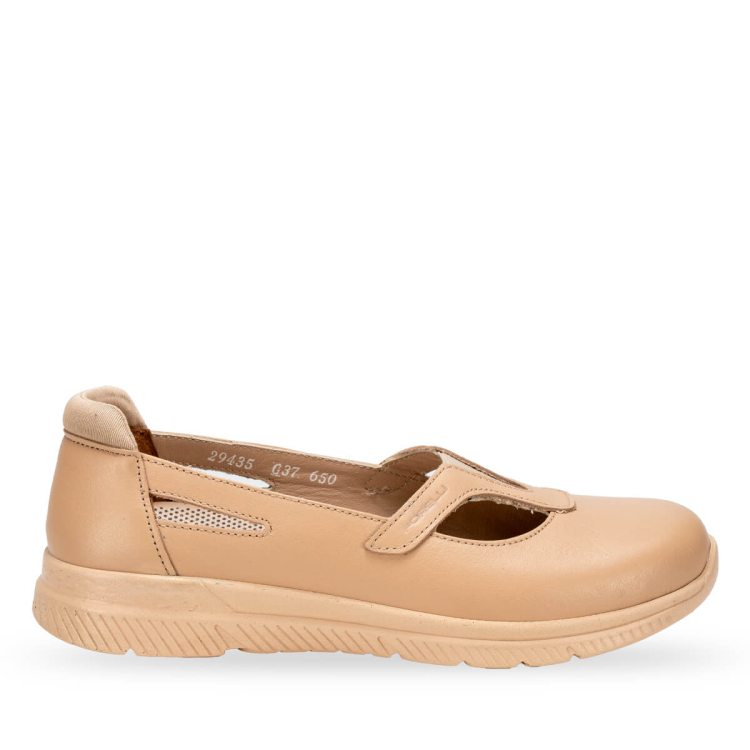 SOLE-G Kadın Deri Ayakkabı Açık Vizon - Forelli