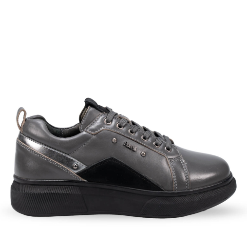 STYLE-G Kadın Deri Ayakkabı Füme - 1