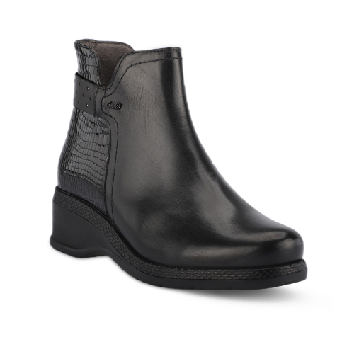 SUDE-K Kadın Deri Bot Siyah - Forelli