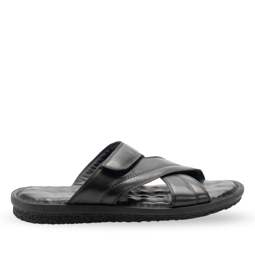 TALU-G Erkek Deri Terlik Siyah - Forelli