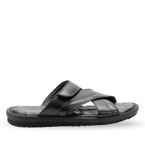 TALU-G Erkek Deri Terlik Siyah - Forelli