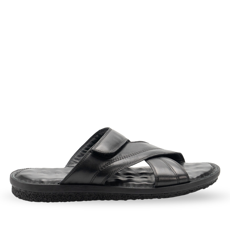 TALU-G Erkek Deri Terlik Siyah - Forelli