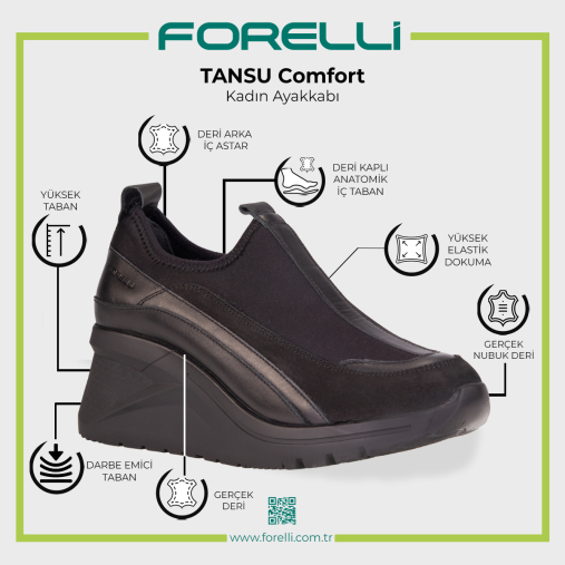 Forelli TANSU-G Kadın Ayakkabı Siyah - 5