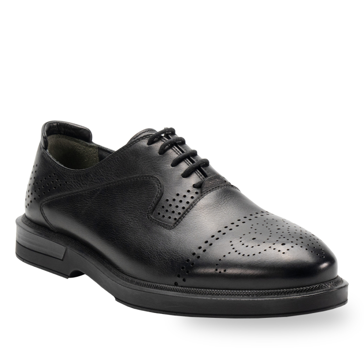 TEDD-G Erkek Deri Ayakkabı Siyah - Forelli (1)