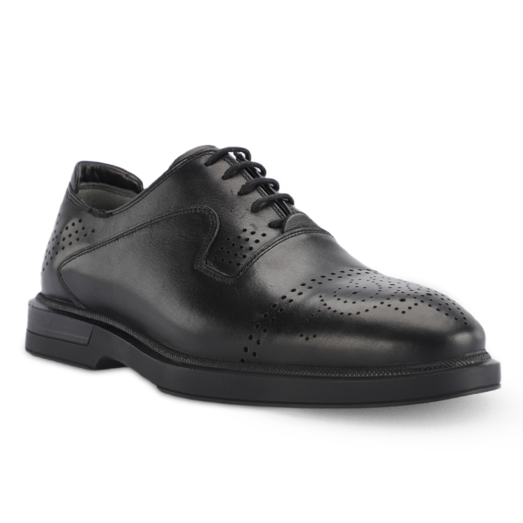 TEDD-G Erkek Deri Ayakkabı Siyah - Forelli