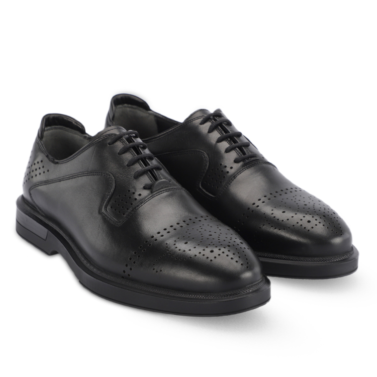 TEDD-G Erkek Deri Ayakkabı Siyah - Forelli (1)