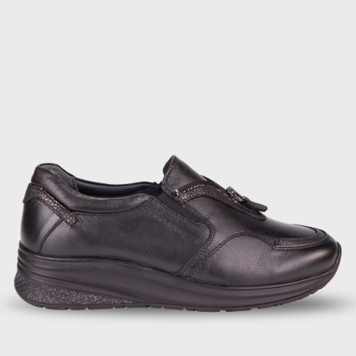TETA-H Kadın Deri Ayakkabı Siyah - Forelli