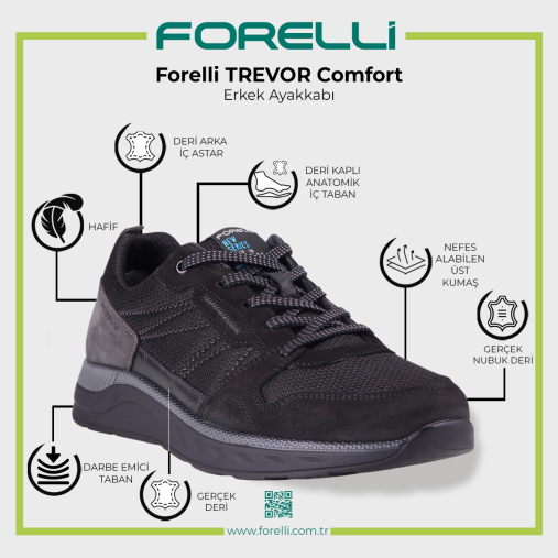 TREVOR-G Erkek Ayakkabı Siyah - 5