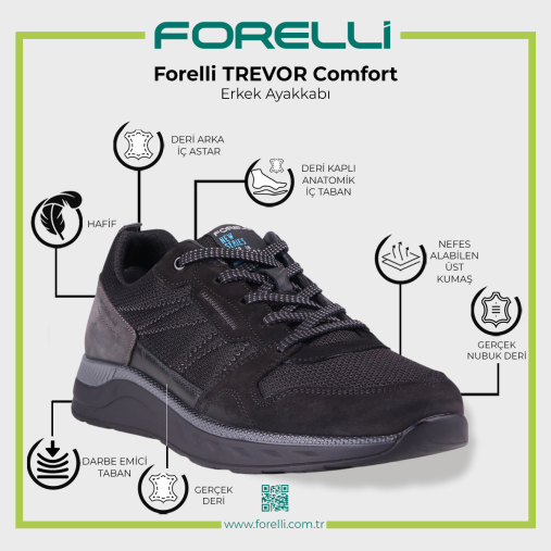 TREVOR-G Erkek Ayakkabı Siyah - 5