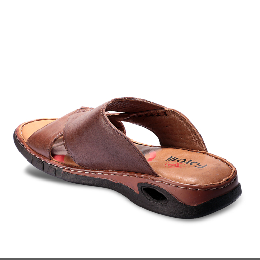 TUNA-G Erkek Deri Terlik Kum - 2