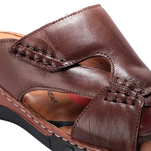 TUNA-G Erkek Deri Terlik Kum - 4