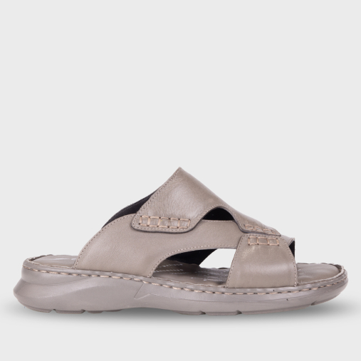 TUNA-G Erkek Deri Terlik Stone - Forelli