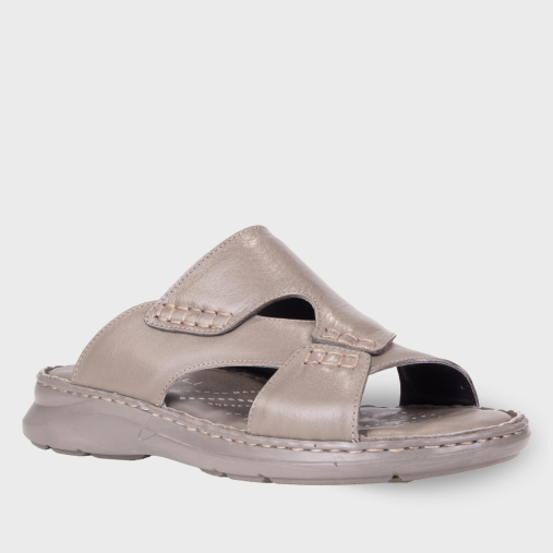 TUNA-G Erkek Deri Terlik Stone - Forelli (1)