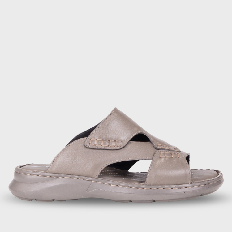 TUNA-G Erkek Deri Terlik Stone - Forelli