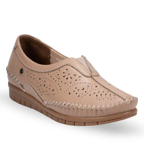 TWIN-G Kadın Deri Ayakkabı Açık Vizon - 3