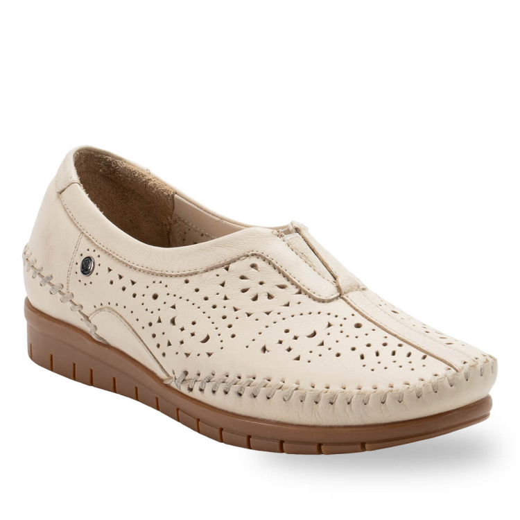 TWIN-G Kadın Deri Ayakkabı Bej - Forelli (1)