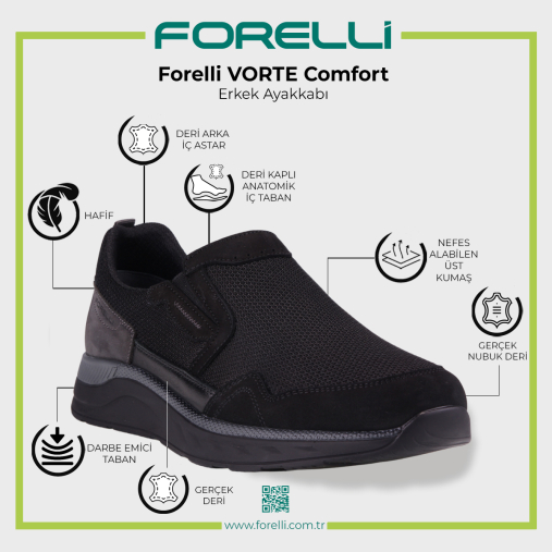 VORTE-G Erkek Ayakkabı Siyah - 9