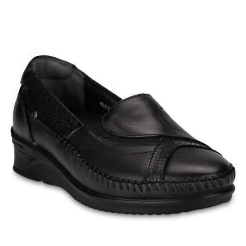 YONCA-H Kadın Deri Ayakkabı Siyah - 3