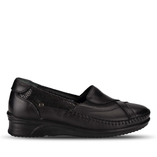 YONCA-H Kadın Deri Ayakkabı Siyah 