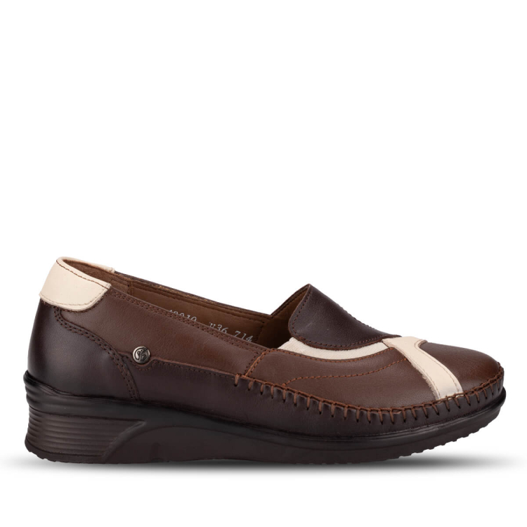 YONCA-H Kadın Deri Ayakkabı Taba-Kahve - Forelli