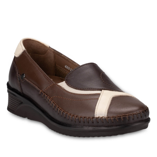 YONCA-H Kadın Deri Ayakkabı Taba-Kahve - 4