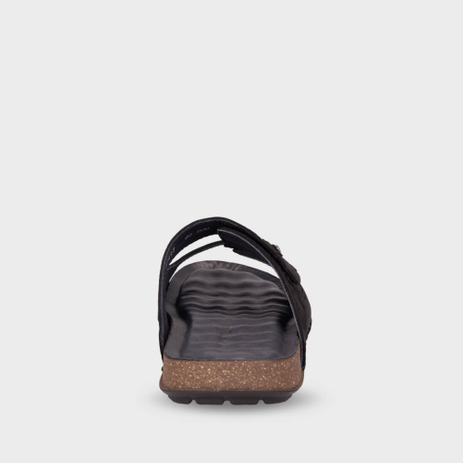 ZAYN-G Erkek Deri Terlik Siyah Nubuk - 3