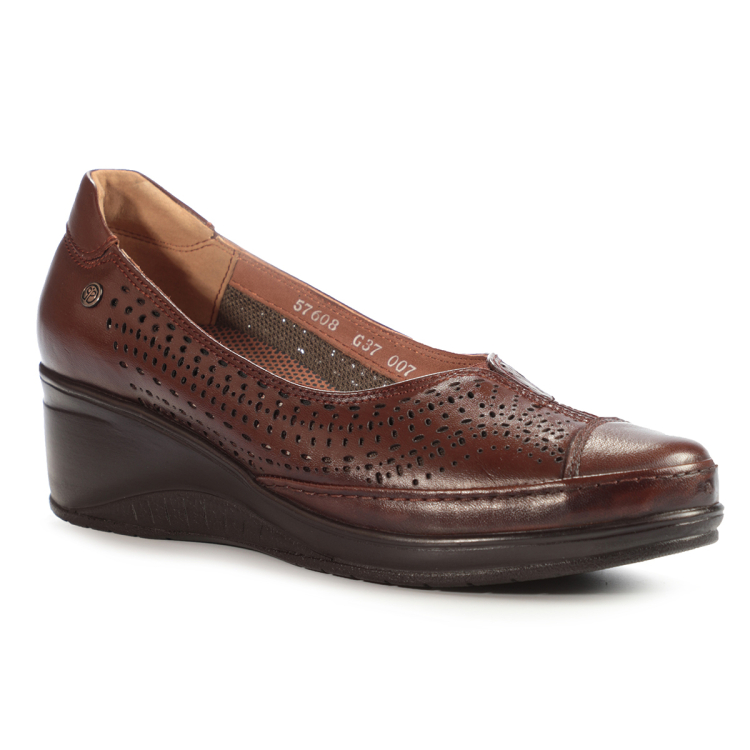 ZEGA-G Kadın Deri Ayakkabı Taba - Forelli