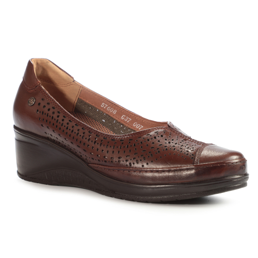 ZEGA-G Kadın Deri Ayakkabı Taba - 1