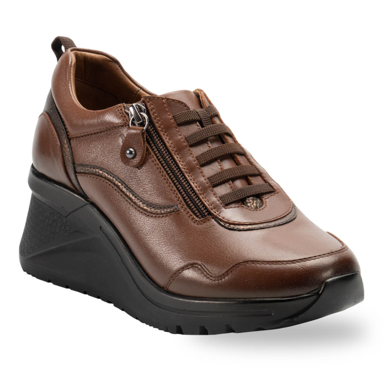 ZEYEM-G Kadın Deri Ayakkabı Kahve - Forelli (1)