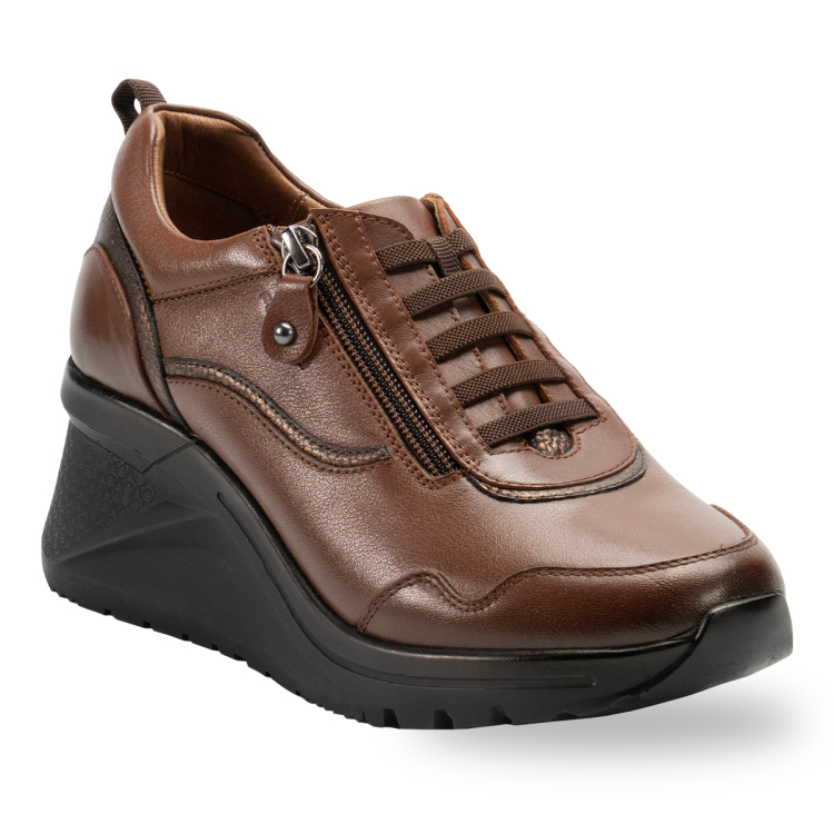 ZEYEM-G Kadın Deri Ayakkabı Kahve - Forelli (1)