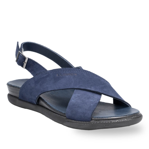 FUJI-H Kadın Deri Sandalet Lacivert - 2