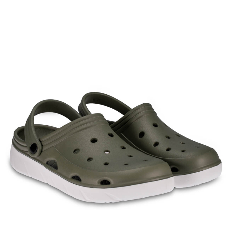 GABY-G Kadın Eva Terlik Haki-Beyaz - Forelli (1)