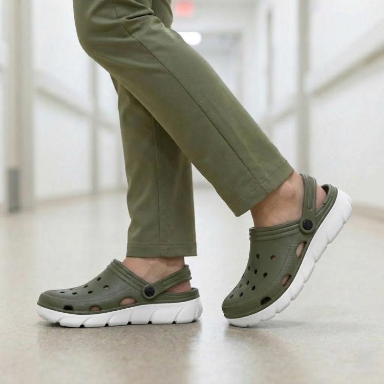 GABY-G Kadın Eva Terlik Haki-Beyaz - Forelli (1)