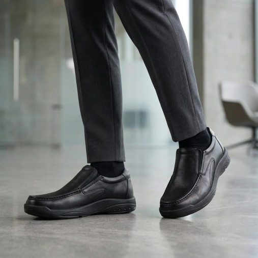 GORKEM-G Erkek Deri Ayakkabı Siyah - Forelli (1)