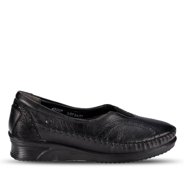 GULIS-H Kadın Deri Hallux Ayakkabı Siyah - Forelli