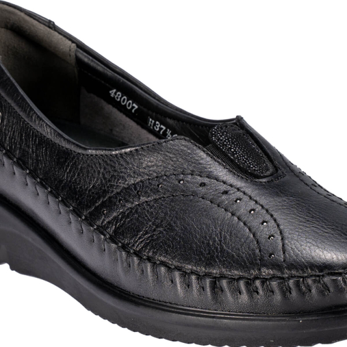 GULIS-H Kadın Deri Hallux Ayakkabı Siyah - 5