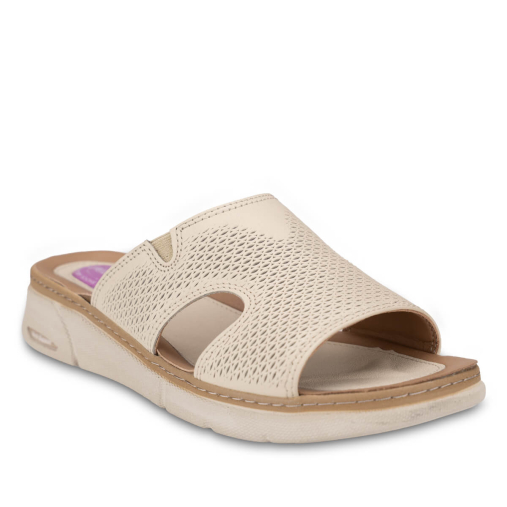 HANNA-G Kadın Deri Terlik Bej - 4