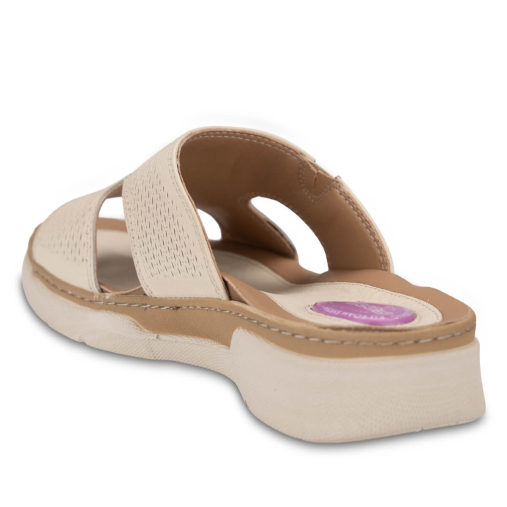 HANNA-G Kadın Deri Terlik Bej - 5