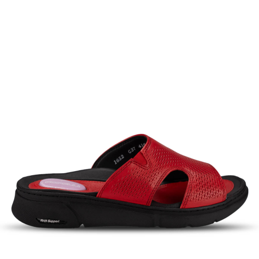 HANNA-G Kadın Deri Terlik Kırmızı - 1