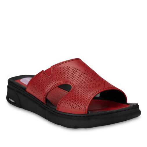 HANNA-G Kadın Deri Terlik Kırmızı - 4