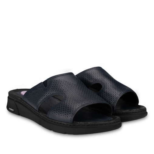 HANNA-G Kadın Deri Terlik Lacivert - 3