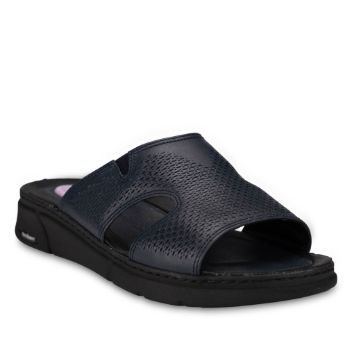 HANNA-G Kadın Deri Terlik Lacivert - 4