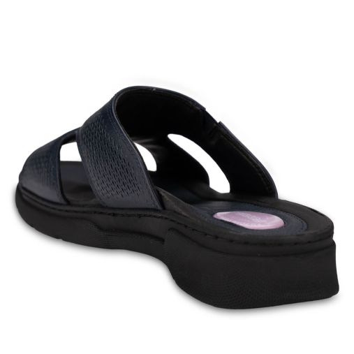 HANNA-G Kadın Deri Terlik Lacivert - 5