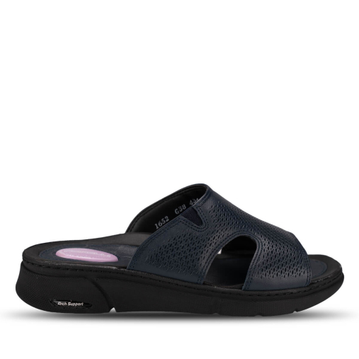 HANNA-G Kadın Deri Terlik Lacivert 