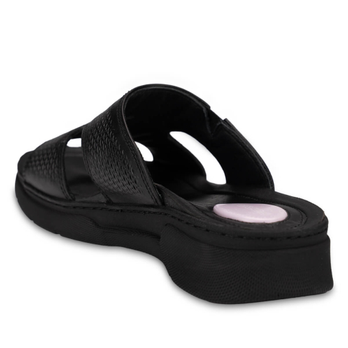 HANNA-G Kadın Deri Terlik Siyah - 5