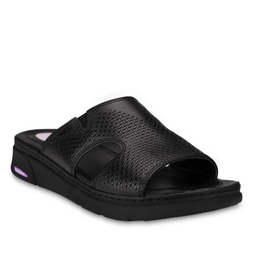 HANNA-G Kadın Deri Terlik Siyah - 4