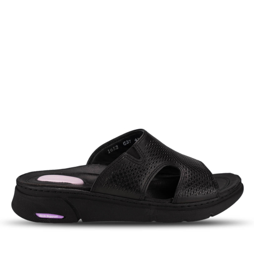 HANNA-G Kadın Deri Terlik Siyah 